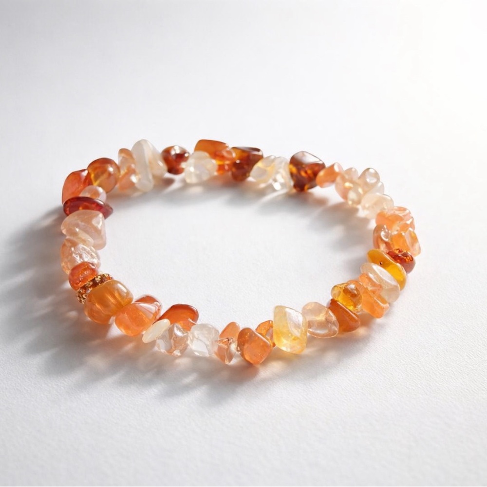 Carnelian Chip Bracelet – Natural Energy & Warm Vibrance